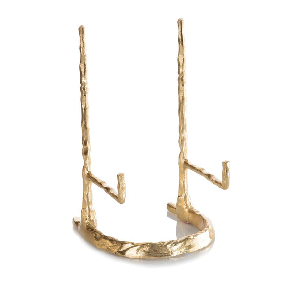 GIACOMETTI PLATE STAND IN GOLD