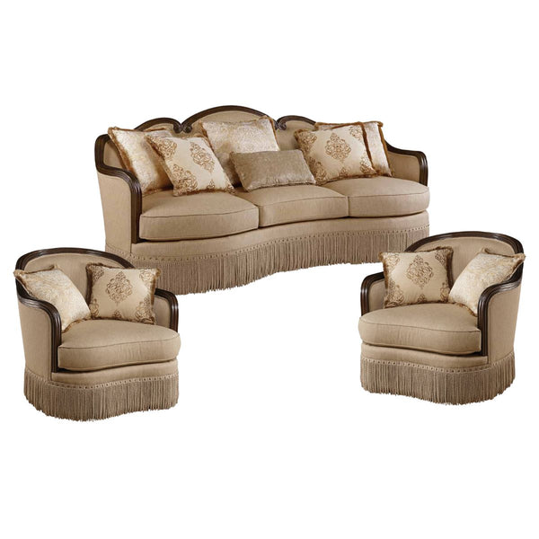 GIOVANNA GOLDEN QUARTZ SOFA AND TWO CHAIRS